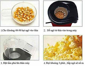 Máy Làm Bắp Rang Bơ , Bỏng Ngô Mini Tại Nhà Siêu Tiện Dụng - Hàng Chính Hãng MINIIN