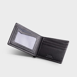 Ví nam da bò Lata ( Thời trang nam gấp 2 dáng ngang - Ví da thật LVN98 )