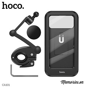 Giá đỡ, kẹp cho điện thoại Hoco CA101 chống nước, che mưa nắng, khớp nối linh hoạt - Chính hãng cho xe máy, mô tô, xe đạp