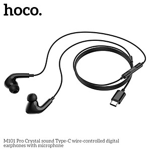 Tai nghe nhét tai jack cắm Type-C có mic hoco. M101 Pro tương thích rộng với các máy Android chân Type C và cho Iphone 15 Ipad Chân Type C  - Hàng chính hãng