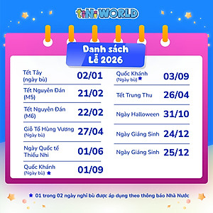 Vé vào cổng điện tử tiNiWorld PREMIUM CUỐI TUẦN/LỄ áp dụng tại các trung tâm tiNiWorld có giá vé vào cổng 180.000 VNĐ