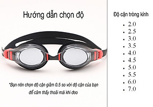 Kính bơi cận CLEACCO đủ độ cận từ 2 độ tới 7 độ chất liệu PC chống nước , chống tia UV , Chống sương mù , bảo vệ mắt - Hàng chính hãng