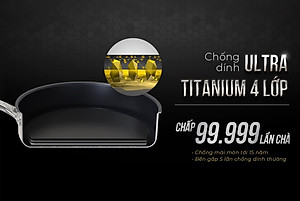 Chảo Inox 3 lớp Ultra Titanium Sunhouse STIM - Dùng cho mọi loại bếp - Hàng chính hãng