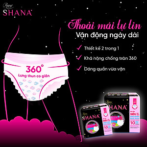 Băng Vệ Sinh Quần Peppy Shana Ngày Đêm Siêu Thấm, Freesize, Chống Tràn Tối Đa, Siêu Tiết Kiệm