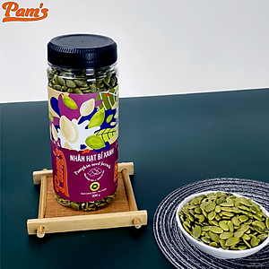 Hạt Bí Xanh Tách Vỏ Nhập Khẩu Mỹ Pams 300g/hũ, Nhân To, Dày Cơm, Giòn Bùi, Thích Hợp Ăn Vặt, Ăn Kiêng, Dinh Dưỡng Mẹ Bầu