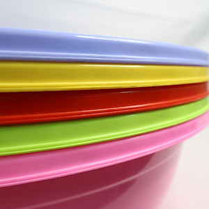 Combo 5 Thau nhựa tròn Chấn Thuận Thành đựng đồ, rửa rau củ - hàng Việt Nam Chất Lượng Cao 24x8.2 cm (nhiều màu) - TN2T420-5