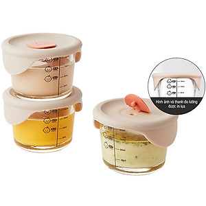Hộp đựng thức ăn cho bé Lock&Lock có vạch chia LLG508S3 230ml x 3 hộp - LLG542S3 280ml x 3 hộp