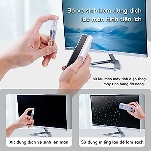 Bộ Dụng Cụ Vệ Sinh Tai Nghe, Bàn Phím, Máy Tính Đa Năng 7 Trong 1, Nhỏ Gọn, Tiện Lợi , Bộ Vệ Sinh Laptop Đa Năng 7 in 1 7in1 Cao Cấp Vệ Sinh Tai Nghe, Điện Thoại, Màn Hình, Máy ảnh Nhựa Abs Cao Cấp Dùng Cho / Airpods / iPhone / iPad - Hàng Nhập Khẩu