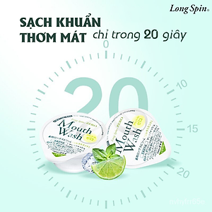 Nước súc miệng bỏ túi OKINA dòng LONG SPIN ZERO Nhật Bản hương Cam Quýt Bạc Hà không cồn – Hộp 42 hũ x 14ml