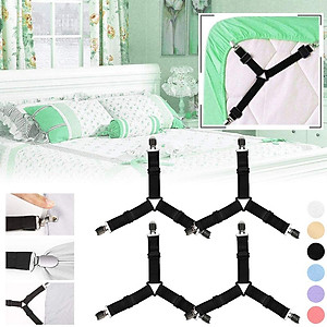 Bộ 4 Kẹp Giữ Cố Định Ga Giường Chống Xê Dịch, Bộ 4 Kẹp Ga Giường Co Giãn Chắc Chắn - HENRYSA
