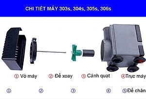 Máy bơm nước Atman AT 306S 27W 2000L/Hr cho hồ cá cảnh mini siêu bền, Bảo hành uy tín