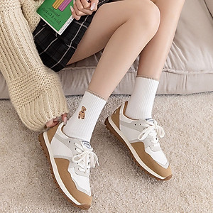 Tất Gấu Cổ Cao Nữ Họa Tiết Hình Gấu,{TP} Vớ Cổ Cao Nữ Hàn Quốc họa tiết