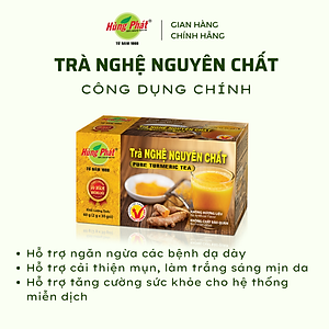 Trà Nghệ Túi Lọc Nguyên Chất Hỗ Trợ Bảo Vệ Dạ Dày Hộp 30 Gói - Hùng Phát Thương Hiệu 35 Năm