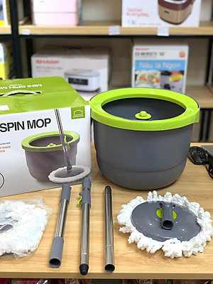 Bộ Lau Nhà Mini Thép Không Gỉ Ettom Lock&Lock ETM498 - 2 Bông Lau - Hàng Chính Hãng