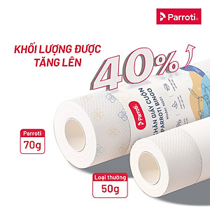 Khăn giấy cuộn đa năng, lau bếp, lau kính, chén bát, lau tay (50 khăn/cuộn, 25cm x25cm) - Parroti Bingo NG01