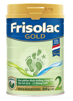 Sữa Bột Frisolac Gold 2 800G/850G Dành Cho Trẻ Từ 6 - 12 Tháng Tuổi