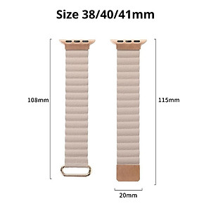 Dây Đeo Dành Cho Apple Watch Ultra / Apple Watch Series 1-8/SE/SE 2022, Kai.N Leather Loop Black Magnetic - Hàng Chính Hãng