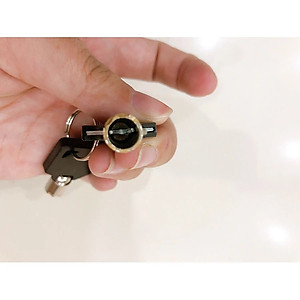 Ổ khóa đĩa hợp kim nhôm (cốt khóa inox) chống trộm dùng được cho mọi loại xe máy gồm 1 ổ khóa và 2 chìa khóa - Chính hãng (màu giao ngẫu nhiên)