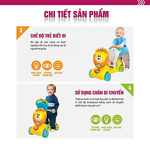 Xe Tập Đi Sư Tử Kết Hợp Xe Chòi Chân Scooter Winfun 0855NL