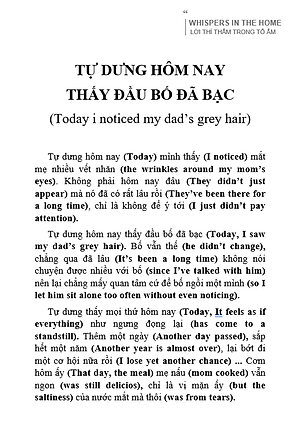 Sách Song Ngữ Lời Thì Thầm Trong Tổ Ấm - Whispers In The Home - Chính Hãng + Mã File Nghe