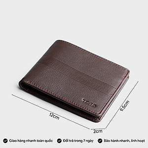 Ví nam da bò Trita ( Thời trang nam dáng ngang cao cấp - Ví da RVN21 )