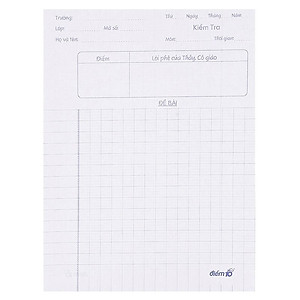 Giấy Kiểm Tra Thiên Long 4 Ô Ly Ngang - TP-GKT09