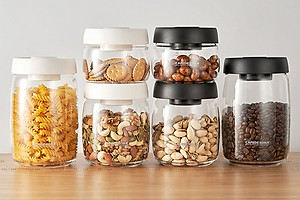 Hũ thủy tinh hút chân không bảo quản thực phẩm CAFE DE KONA