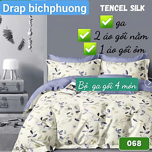  Bộ drap gối Tencel vải Hàn Quốc , đỉnh cao mát , mềm mại { drap và 3 áo gối}