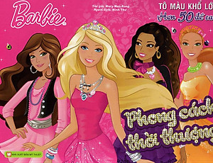 Bộ Sách Tô Màu Khổ Lớn Berbie - 50 Đề Can Bóc Dán Đề Can (Bộ 3 Cuốn)