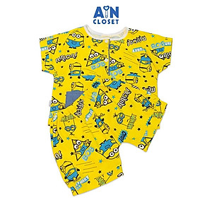 Bộ quần áo ngắn unisex họa tiết Minions thun cotton - AICDBTJ9XQ5U - AIN Closet