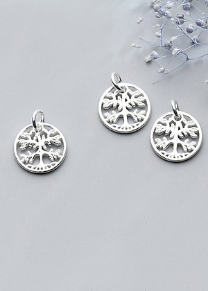 Charm bạc cây trí tuệ treo #2 - Ngọc Quý Gemstones
