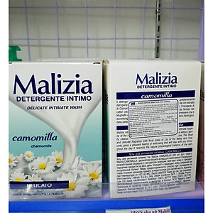 Dung dịch vệ sinh hoa cúc trắng Malizia Delicate Wash Chamomile 200ml tặng kèm móc khóa