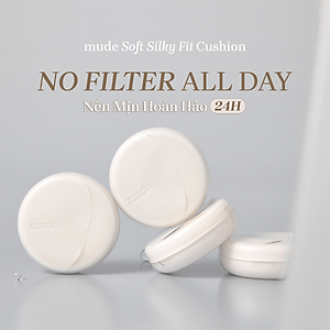 Phấn nước che phủ toàn diện bền màu mịn màng kiềm dầu 24h mude Cushion Soft Silky Fit All Day (15g)
