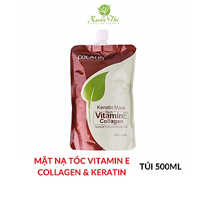 Kem ủ tóc siêu mượt Colatin Keratin Mask Vitamin E 500ml