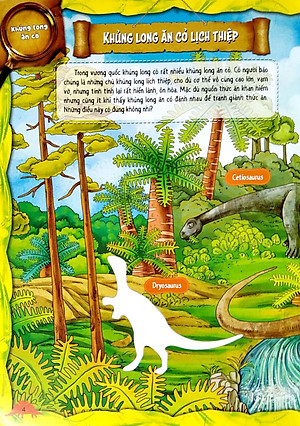 Sách Dán Hình Sáng Tạo - Thế Giới Khủng Long - Khủng Long Ăn Cỏ