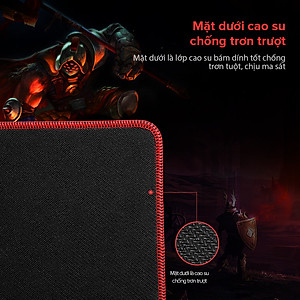 Tấm lót chuột Gamen GP-XL bàn di chuột kiểu dáng gaming kích thước lớn 70x30 cm - Hàng Chính Hãng