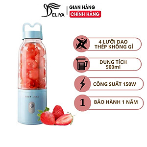 Máy Xay Sinh Tố,Hoa Quả Mini Cầm Tay Deliya 500ml - Hàng chính hãng - MEETJUICE