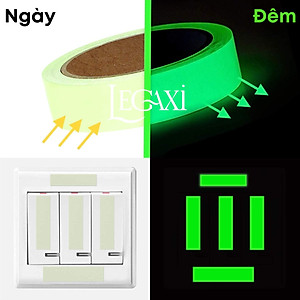 Băng keo dạ quang phát sáng dài 5 mét, miếng dán phản quang dán cầu thang, trang trí, ổ điện, xe đạp, xe oto Legaxi