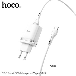 Bộ sạc nhanh Hoco C12Q 18W Type-c Smart hỗ trợ QC3.0 - Hàng chính hãng