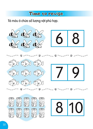 Sách Tiny Paws - Cùng Gấu Con Học Số 123 - Từ 6 Đến 10