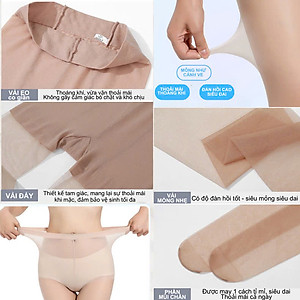 COMBO 2 Quần Tất, vớ quần tàng hình thêu sợi siêu mỏng, siêu dai Siêu Ấm MÀU ĐEN VÀ DA Văn Phòng Du Lịch Dã Ngoại Phượt