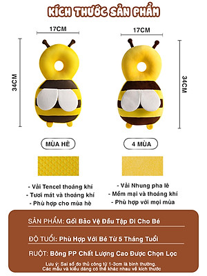 Gối Bảo Vệ Toàn Diện Đầu, Cổ, Cột Sống Cho Bé Tập Đi OFFICE CHILL Lá Chắn Đầu Tiên Bảo Vệ Trí Não Của Bé
