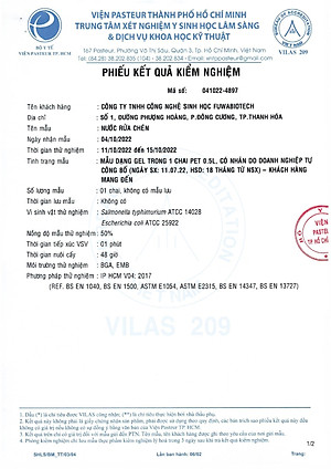 Nước rửa chén hữu cơ enzyme sinh học dứa Fuwa3e 3.8L