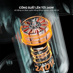 Máy ép chậm Elmich JEE-8758, công suất 240W, bảo toàn dưỡng chất, giữ trọn hương vị, ép kiệt bã tới 98% - Hàng Chính Hãng