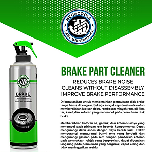 Vệ sinh sạch thắng đĩa MEGACOOLS BRAKE PART CLEANER 500ML - làm sạch bụi bẩn, chống kêu rít phanh đĩa