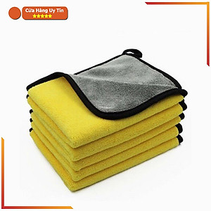Combo 2 Khăn Lau Xe Ô Tô Siêu Thấm Size 30cm x 40cm, Khăn Lau Nội Thất Cho Xe, Chất Liệu Microfiber - Hàng Loại 1 Chính Hãng MINIIN