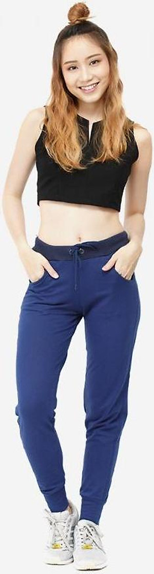 Quần thun dài nữ jogger Phúc An 3008_xanh