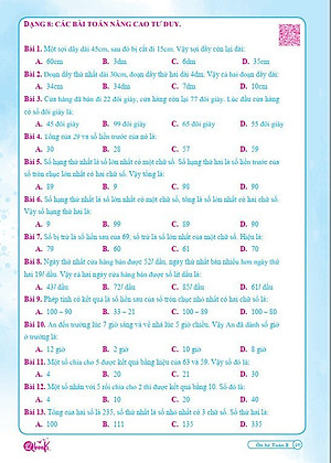 Bộ ÔN HÈ Lớp 2 (Toán + Tiếng Việt) - Dành cho học sinh lớp 2 lên lớp 3 - Theo chương trình SGK mới nhất