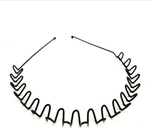 Bờm cài tóc nam - nữ màu đen chữ V gập bằng sắt siêu bền BN40