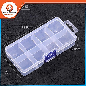Hộp nhựa 8/10/15/24/36 ngăn đựng linh kiện điện tử, ốc vít, phụ kiện trang sức, mô hình đa năng